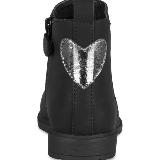 Bottines NOIR Fille Motif Uni Fermeture éclair
