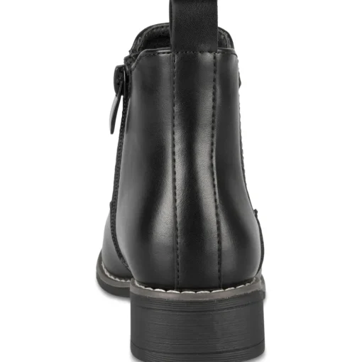 Bottines NOIR Fille Motif Uni Fermeture éclair