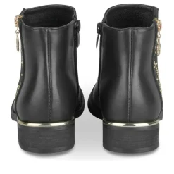 Bottines NOIR Fille Motif Clouté Fermeture éclair