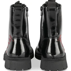 Bottines NOIR Fille Motif Uni A Enfiler