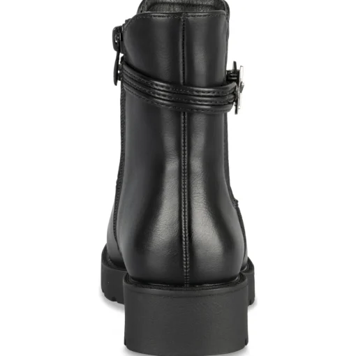 Bottines NOIR Fille Motif Uni Fermeture éclair