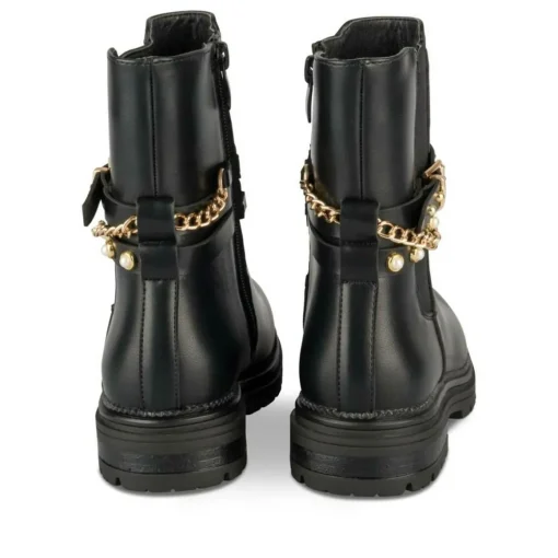 Bottines NOIR Fille Motif Chaîne Fermeture éclair