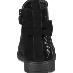 Bottines NOIR Fille Motif Uni Fermeture éclair