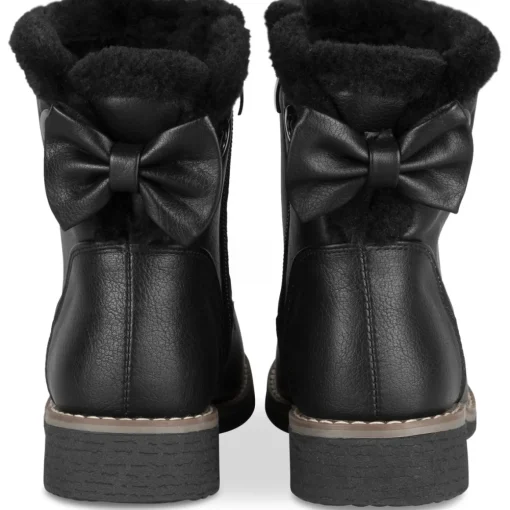 Bottines NOIR Fille Motif Uni Fermeture éclair