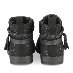 Bottines NOIR Fille Motif Paillettes Fermeture éclair