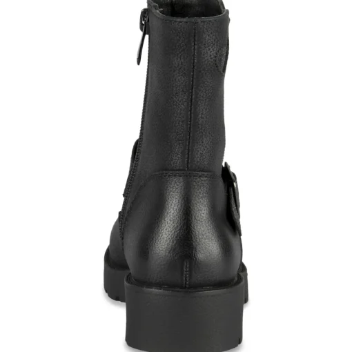 Bottines NOIR Fille Motif Uni Fermeture éclair