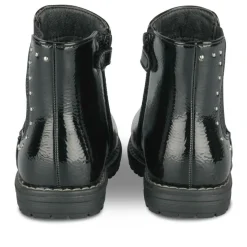 Bottines NOIR Fille Motif Vernis Fermeture éclair
