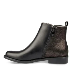 Bottines NOIR Fille Motif Uni Fermeture éclair