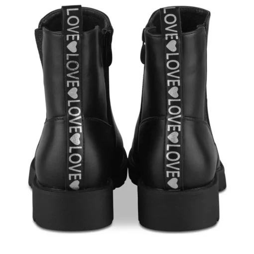 Bottines NOIR Fille Motif Paillettes Fermeture éclair