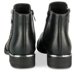 Bottines NOIR Fille Motif Coeurs Fermeture éclair
