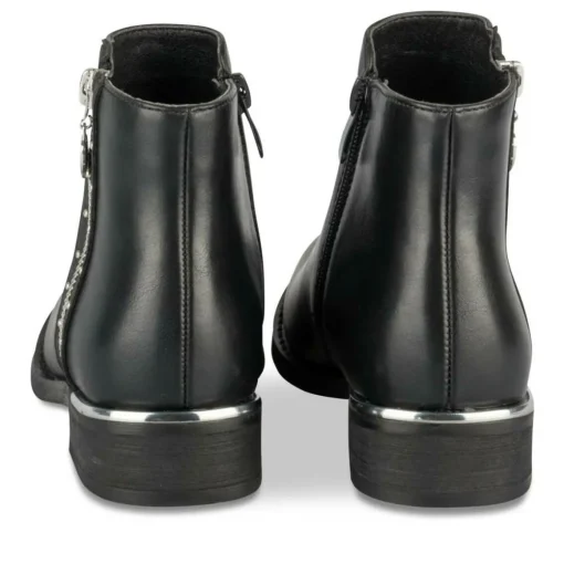 Bottines NOIR Fille Motif Coeurs Fermeture éclair
