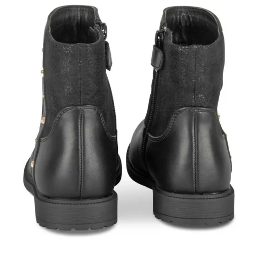Bottines NOIR Fille Motif Clouté Fermeture éclair