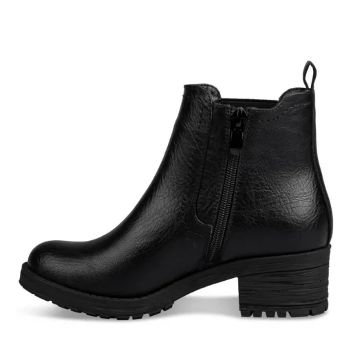 Bottines NOIR Fille Motif Uni Fermeture éclair