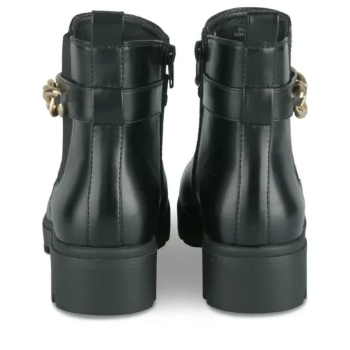 Bottines NOIR Fille Motif Chaîne Fermeture éclair