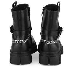 Bottines NOIR Fille Motif Chaîne Fermeture éclair