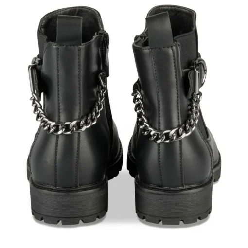 Bottines NOIR Fille Motif Chaîne Fermeture éclair