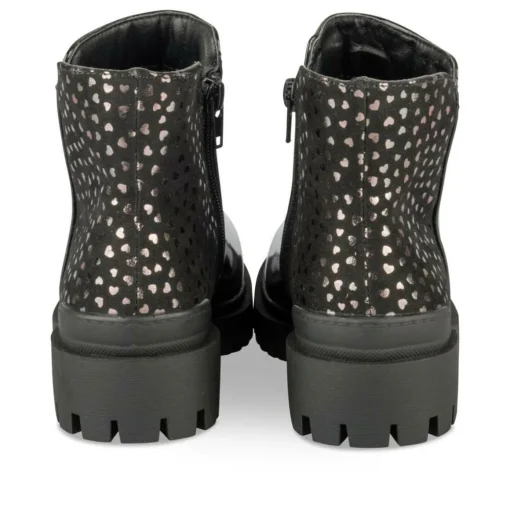 Bottines NOIR Fille Motif Vernis Fermeture éclair
