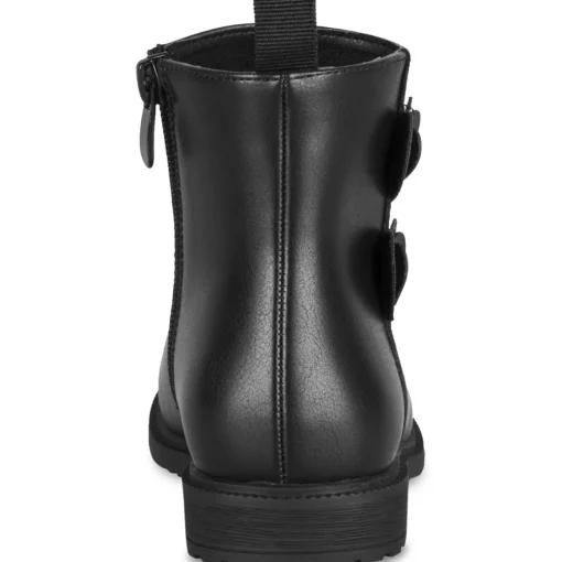 Bottines NOIR Fille Motif Uni Fermeture éclair