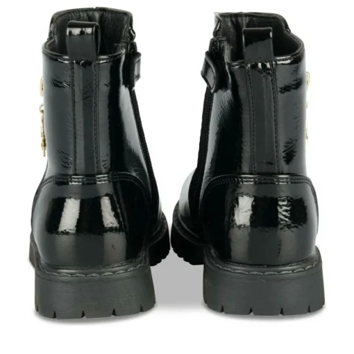 Bottines NOIR Fille Motif Vernis Fermeture éclair