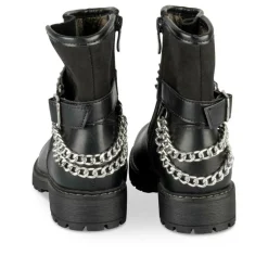 Bottines NOIR Fille Motif Chaîne Fermeture éclair