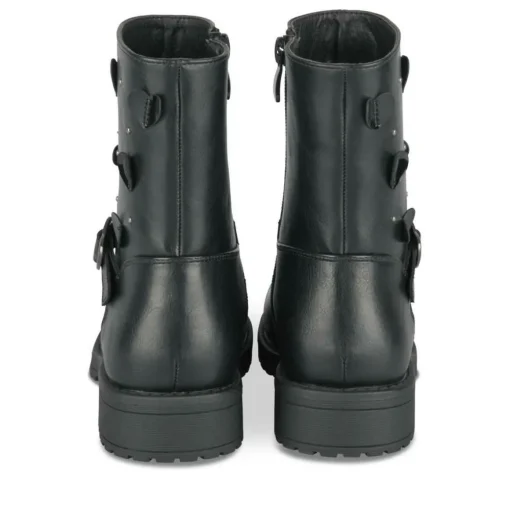 Bottines NOIR Fille Motif Coeurs Fermeture éclair