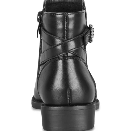 Bottines NOIR Fille Motif Uni Fermeture éclair