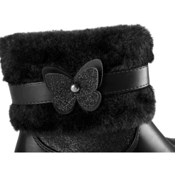 Bottines NOIR Fille Motif Uni Fermeture éclair