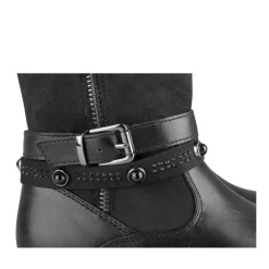 Bottines NOIR Fille Motif Perle Fermeture éclair