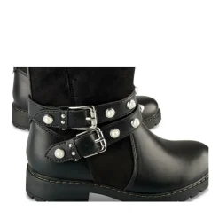 Bottines NOIR Fille Motif Perle Fermeture éclair