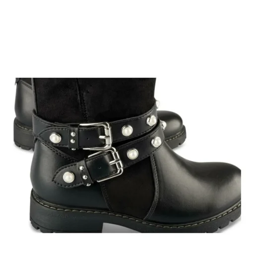 Bottines NOIR Fille Motif Perle Fermeture éclair
