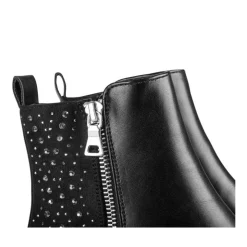 Bottines NOIR Fille Motif Paillettes A Enfiler