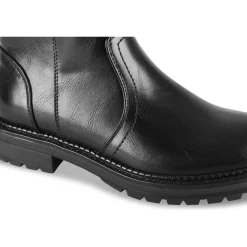 Bottines NOIR Fille Motif Uni Fermeture éclair