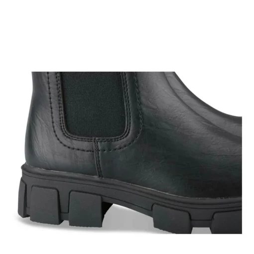 Bottines NOIR Fille Motif Uni A Enfiler