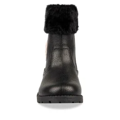 Bottines NOIR Fille Motif Uni Fermeture éclair