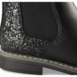 Bottines NOIR Fille Motif Uni Fermeture éclair