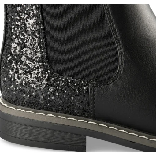 Bottines NOIR Fille Motif Uni Fermeture éclair