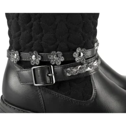 Bottines NOIR Fille Motif Uni Fermeture éclair