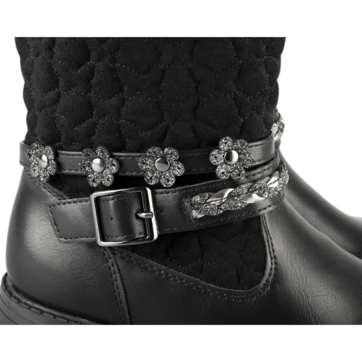 Bottines NOIR Fille Motif Uni Fermeture éclair