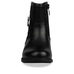 Bottines NOIR Fille Motif Uni Fermeture éclair