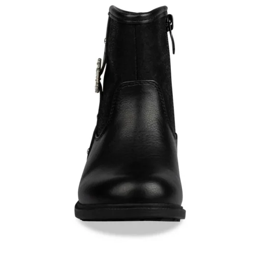 Bottines NOIR Fille Motif Uni Fermeture éclair