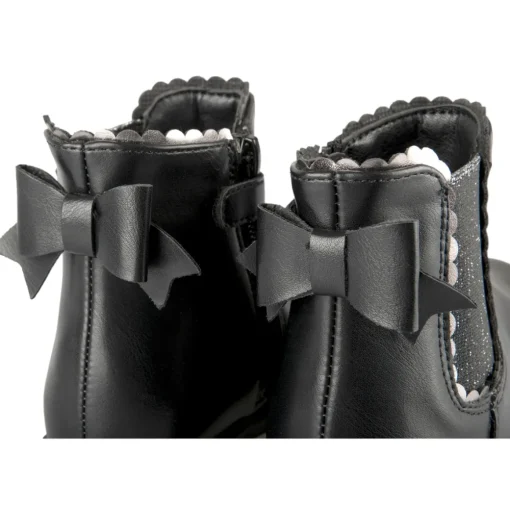 Bottines NOIR Fille Motif Uni Fermeture éclair