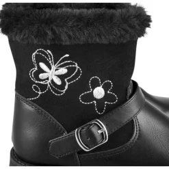 Bottines NOIR Fille Motif Uni Fermeture éclair