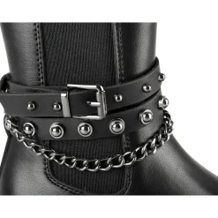 Bottines NOIR Fille Motif Uni Fermeture éclair