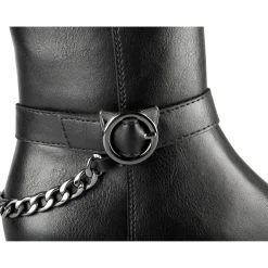 Bottines NOIR Fille Motif Uni Fermeture éclair