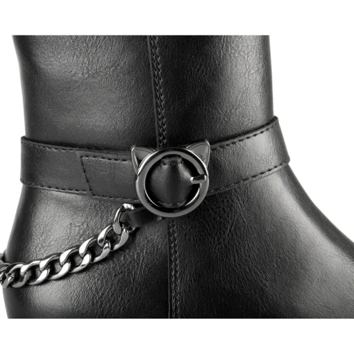 Bottines NOIR Fille Motif Uni Fermeture éclair