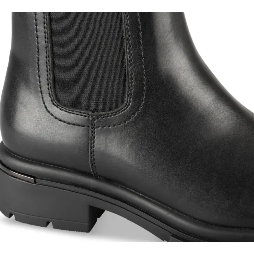 Bottines NOIR Fille Motif Uni Elastique + Fermeture éclair