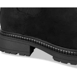 Bottines NOIR Fille Motif Uni Fermeture éclair