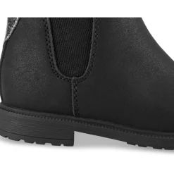 Bottines NOIR Fille Motif Uni Fermeture éclair