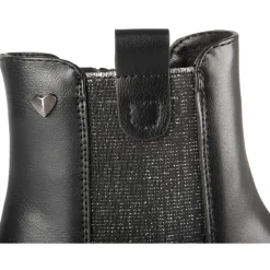 Bottines NOIR Fille Motif Uni A Enfiler