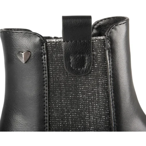 Bottines NOIR Fille Motif Uni A Enfiler